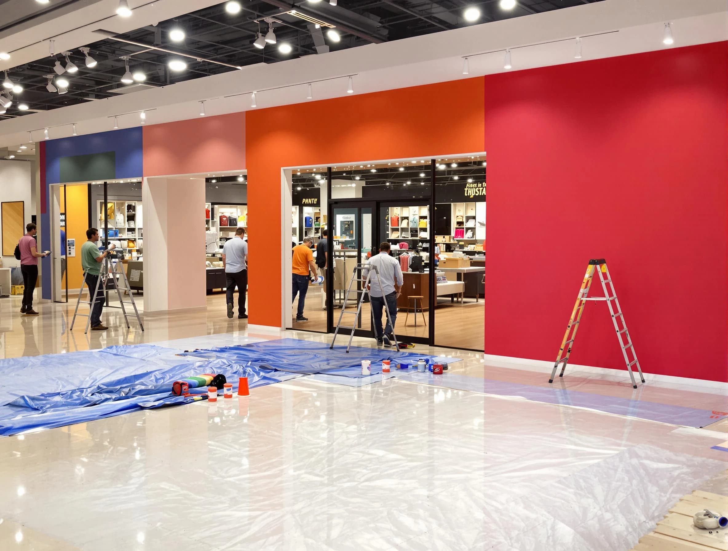 Fountain Hills House Painters painting a commercial interior in Fountain Hills, AZ