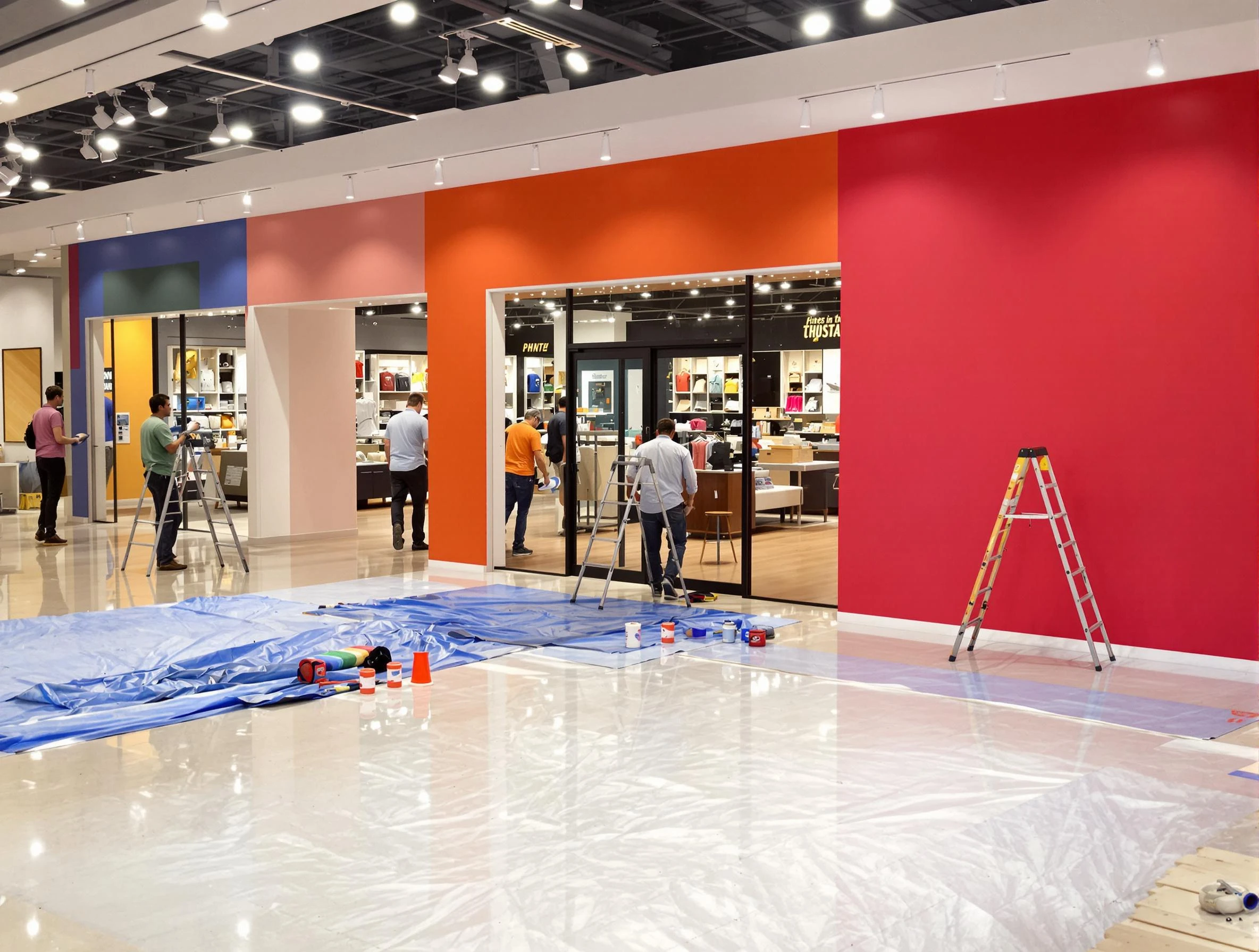 Fountain Hills House Painters painting a commercial interior in Fountain Hills, AZ