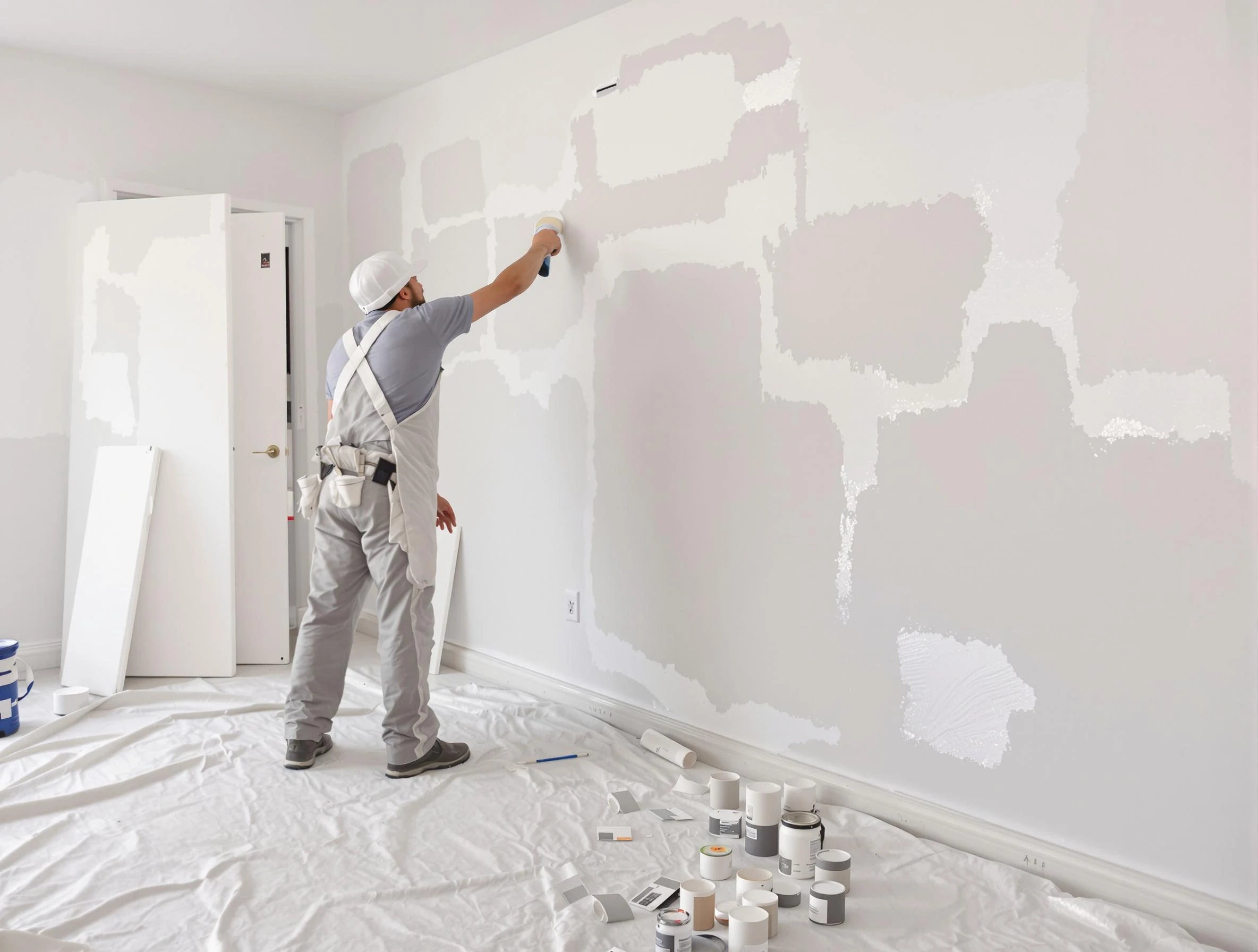 Before and after drywall repair by Fountain Hills House Painters in Fountain Hills