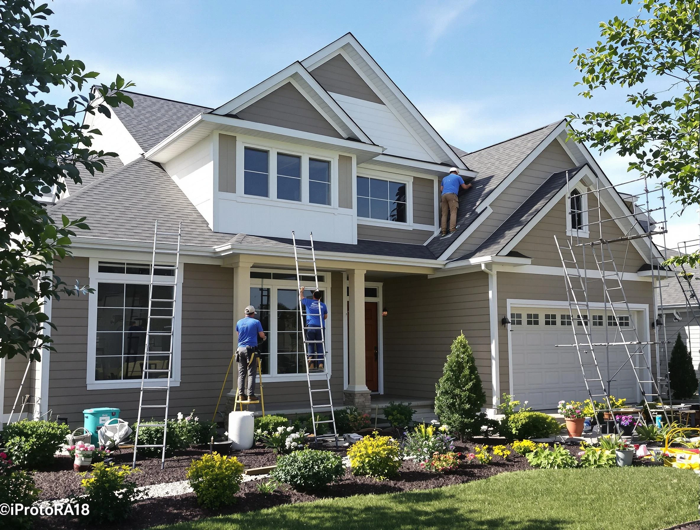 Detailed exterior painting by Fountain Hills House Painters in Fountain Hills