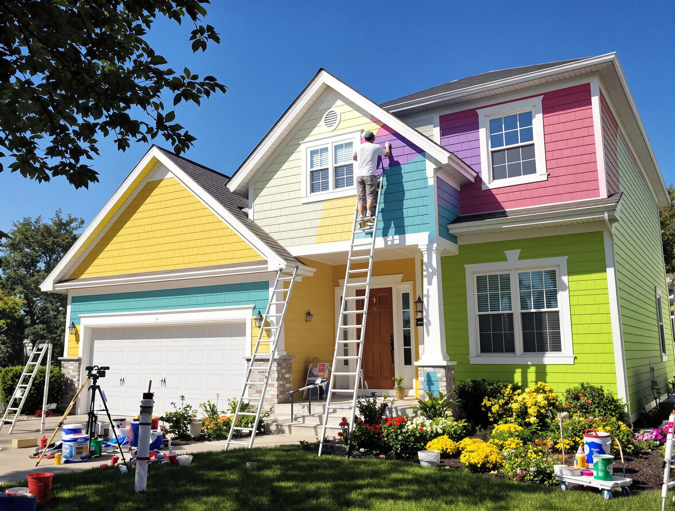 Fountain Hills House Painters professionals painting a home exterior in Fountain Hills, AZ